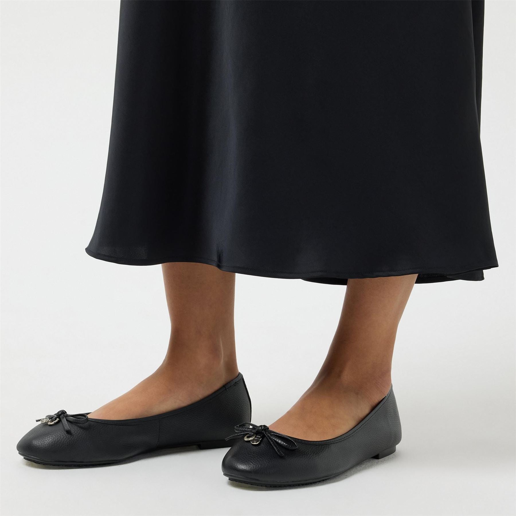 Dune London Bow Embellished Ballet Flats Pumps