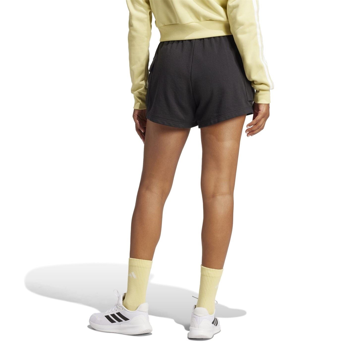 adidas Womens Essentials Small Logo French Terry Cargo Shorts