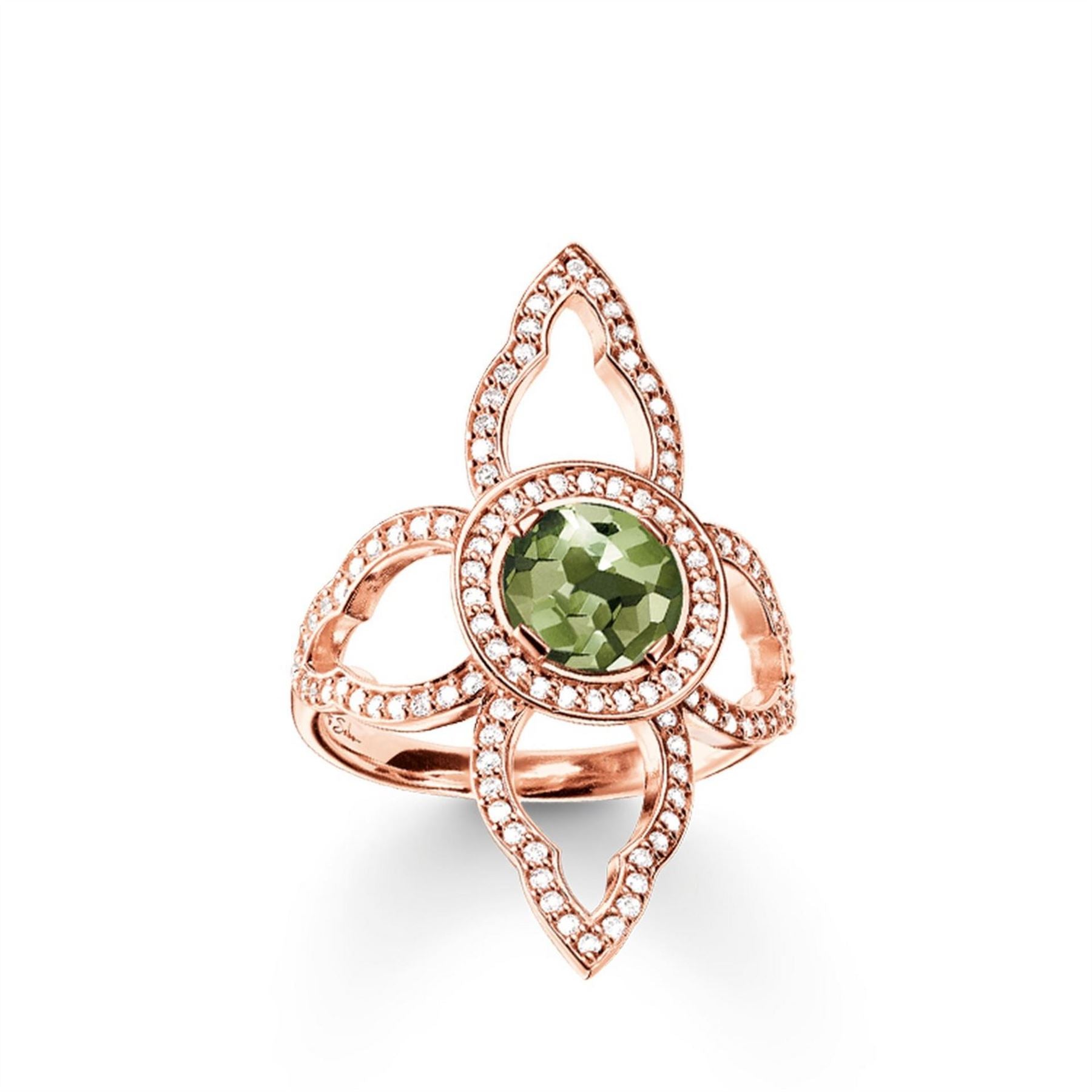 Thomas Sabo Flower Rose Gold Plated Ring