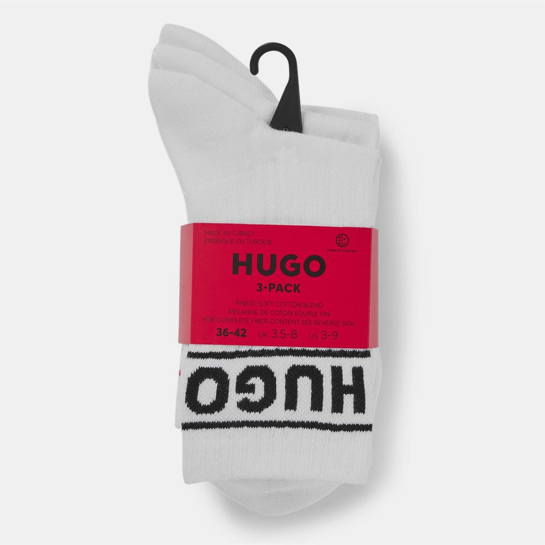 Hugo Qsrib Sporty Lettering Crew Socks