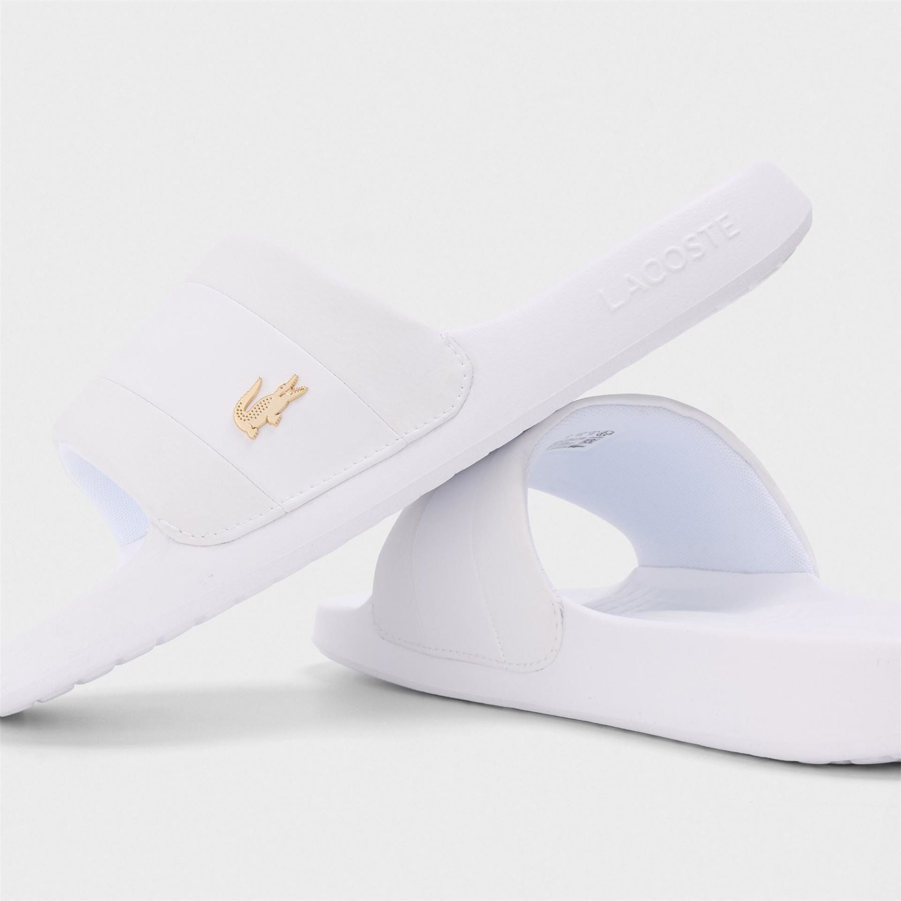 Lacoste Crocodile Print Flatform Slides