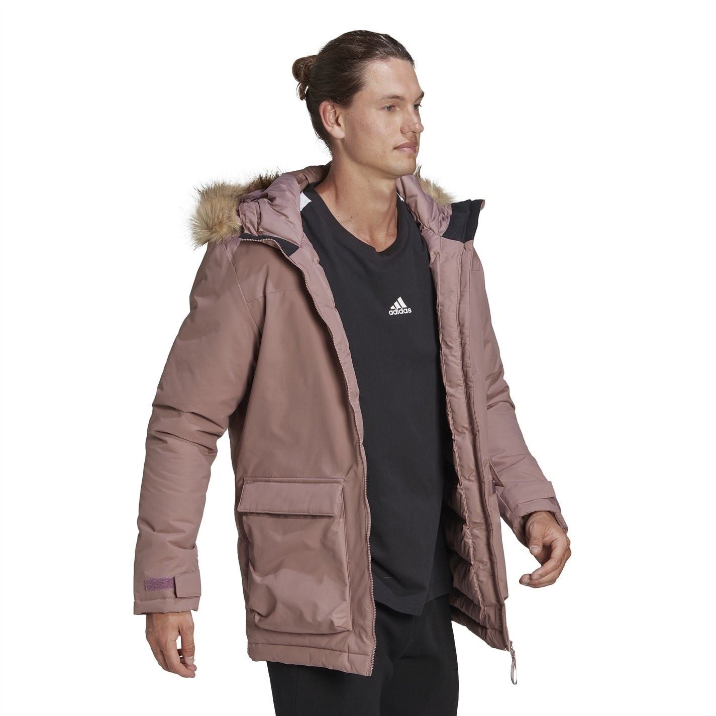 adidas Hooded Long Regular Fit Coat