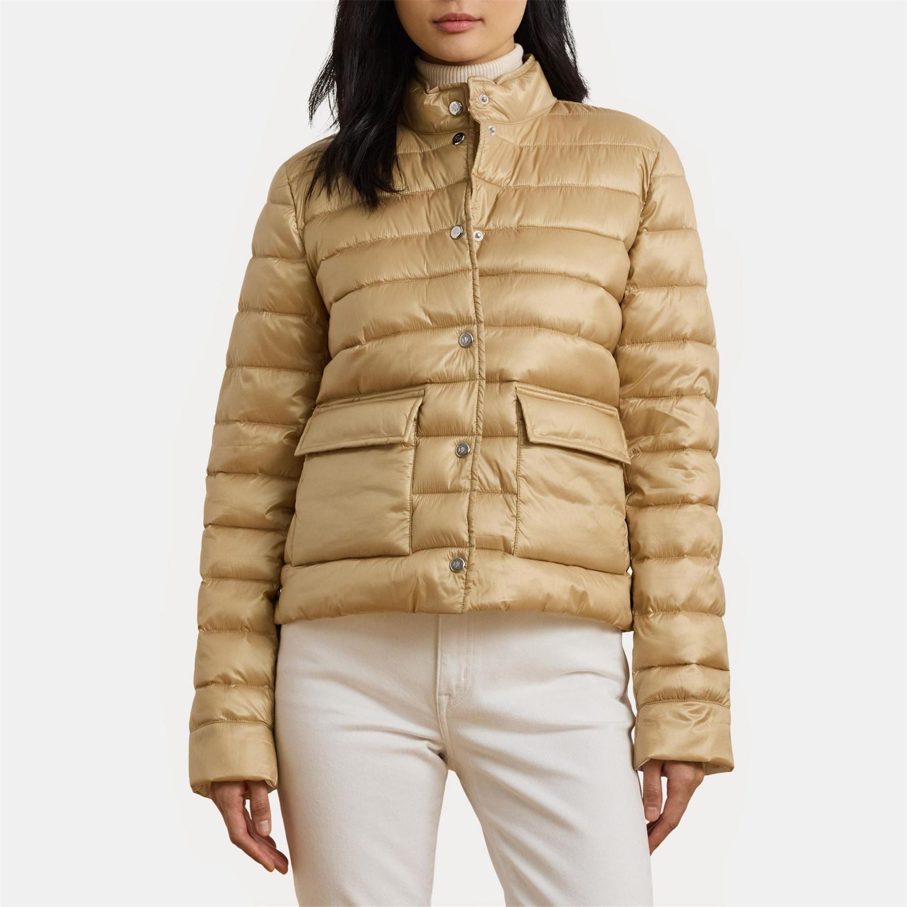Lauren by Ralph Lauren Short High Neck Puffer Jacket