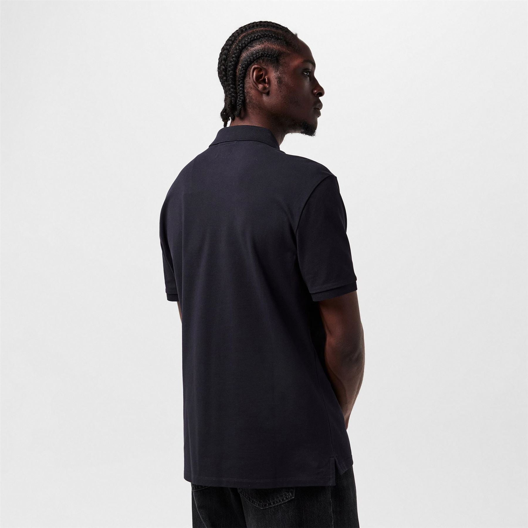 CP Company Logo Print Collared Neck Short Sleeve Polo Shirt