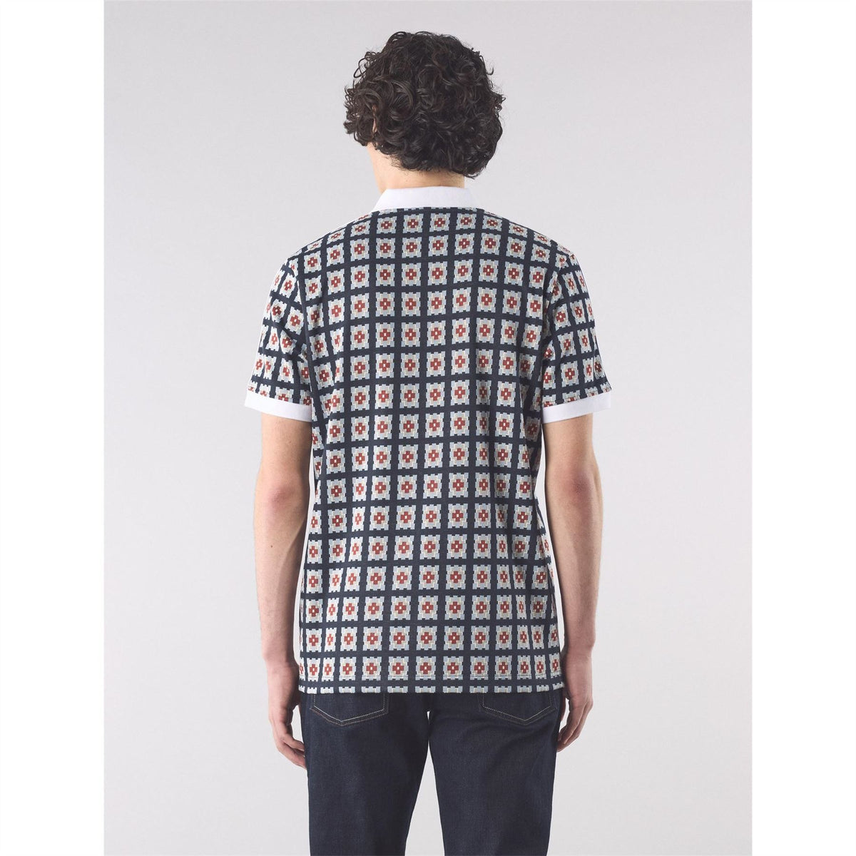 Pretty Green Pg Timperley Geo Short Sleeve Polo Shirt