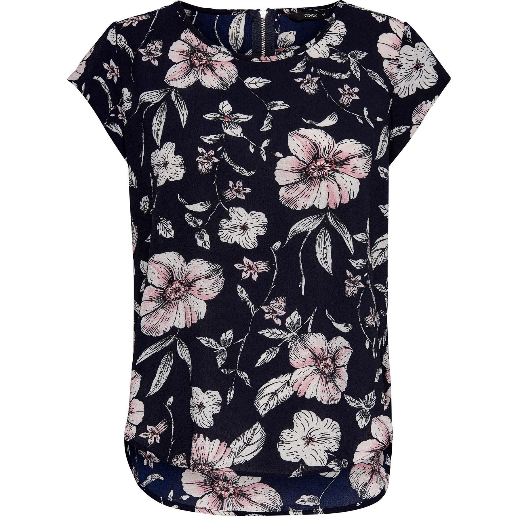 Only Vic All Over Print Short Sleeve Blouse