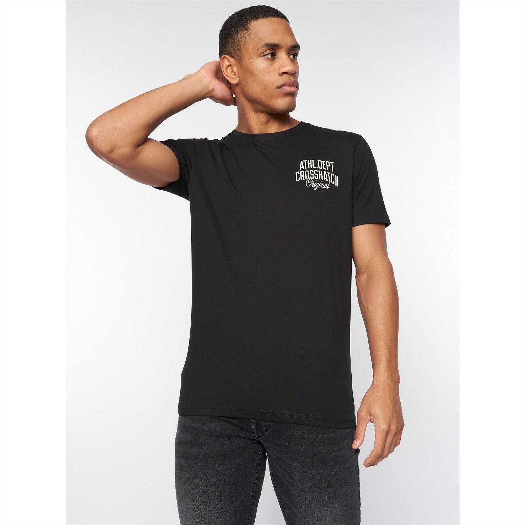 Crosshatch Pack Of Brandax Print T-Shirts