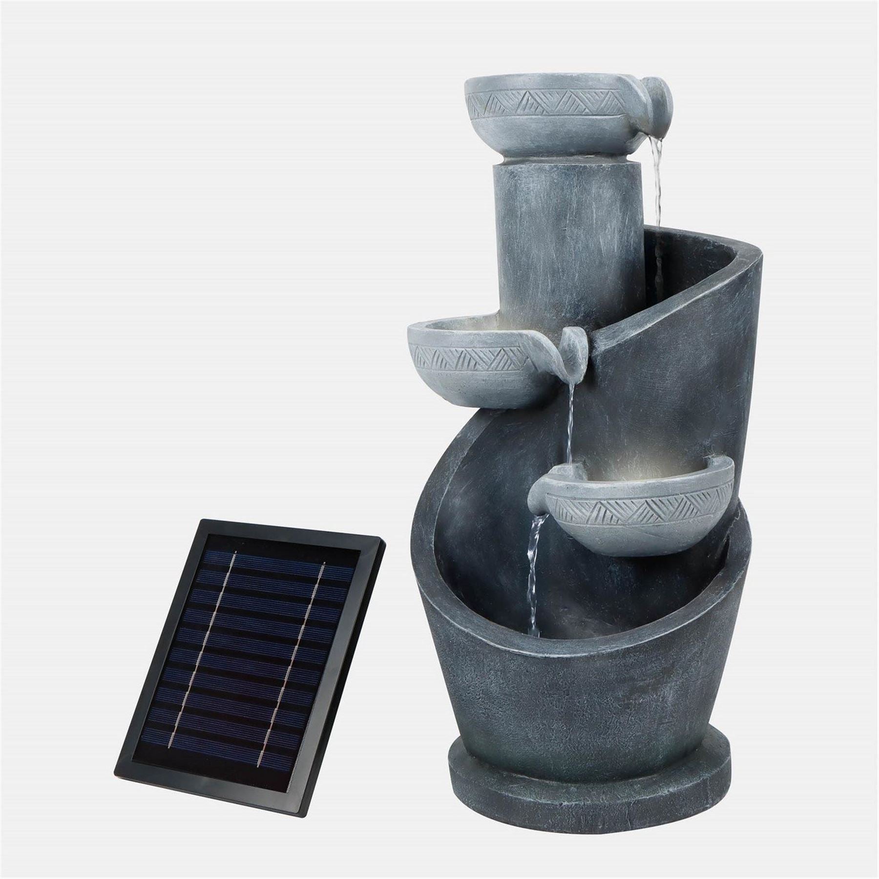 Streetwize Water Feature With Battery Backup   Tiered Slate Effect Cascade