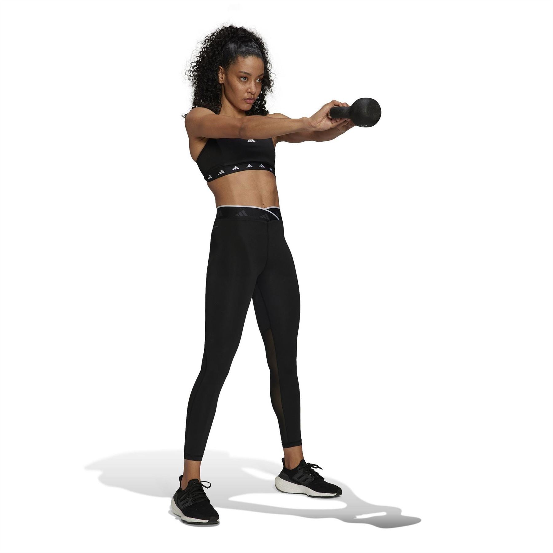 adidas Womens Techfit V Shaped Elastic 7 8 Leggings