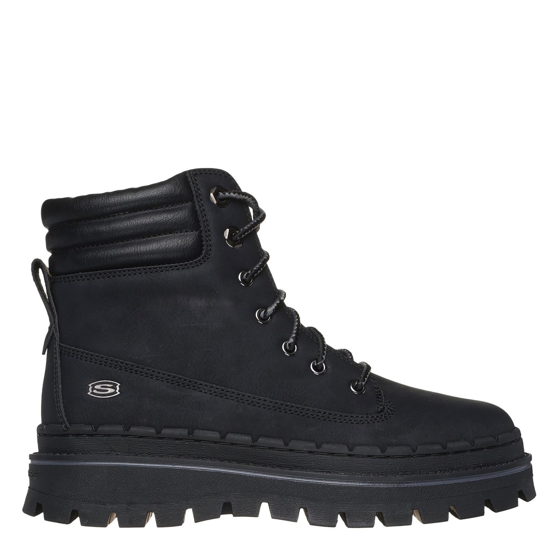 Skechers Jammers Lace Up Lug Sole Platform Boots