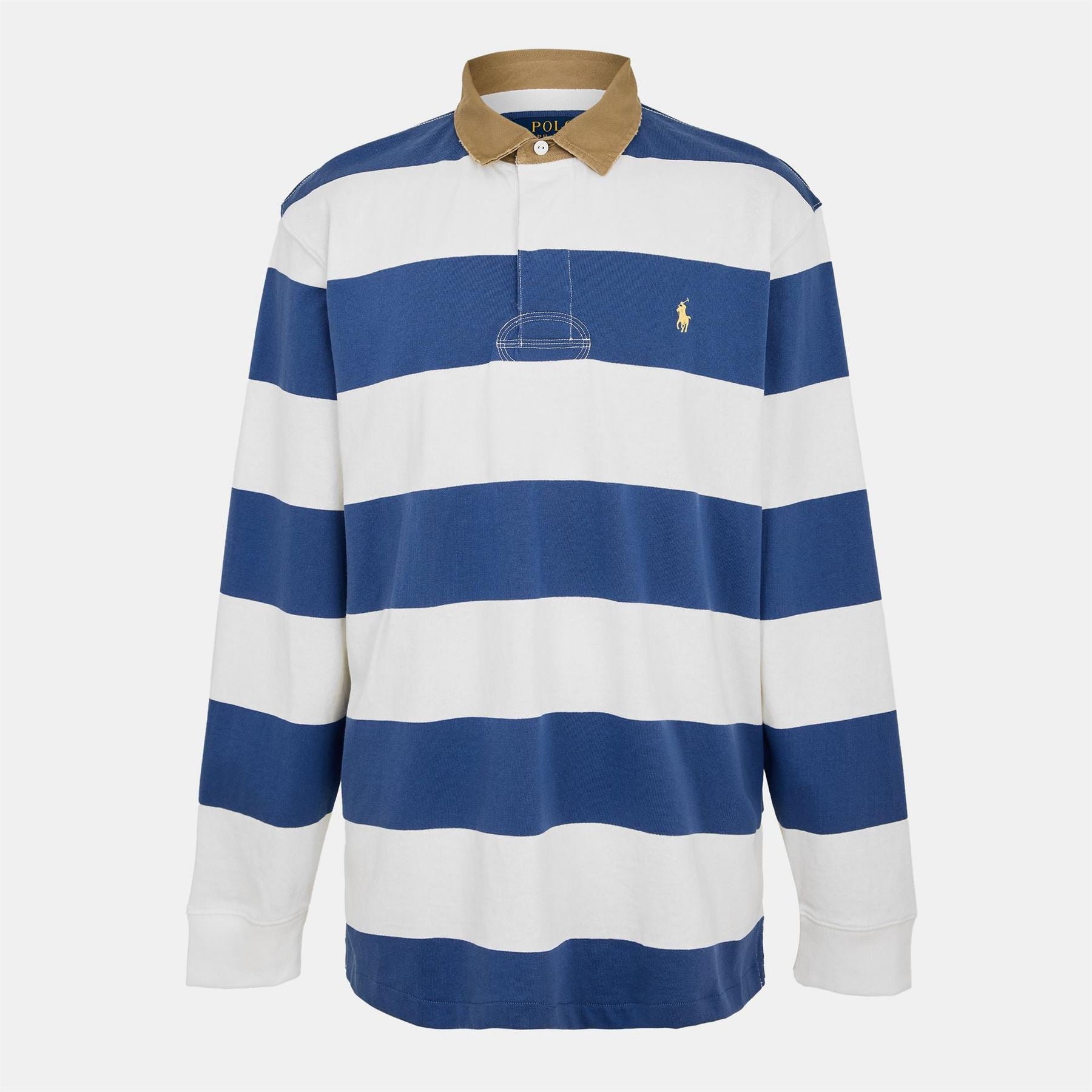 Polo Ralph Lauren Striped Rugby Collared Neck Long Sleeve Shirt