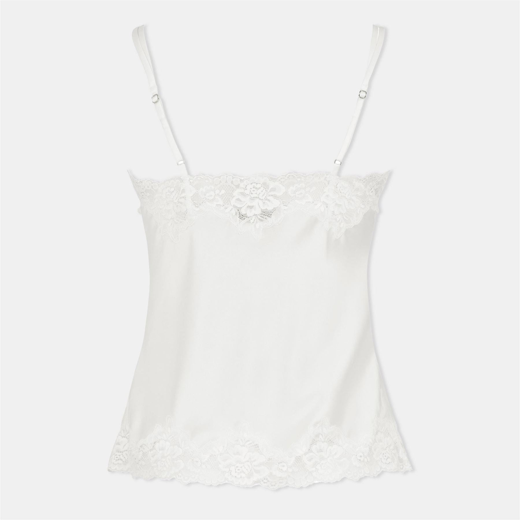 Lauren by Ralph Lauren Satin Lace Trim Pyjama Set