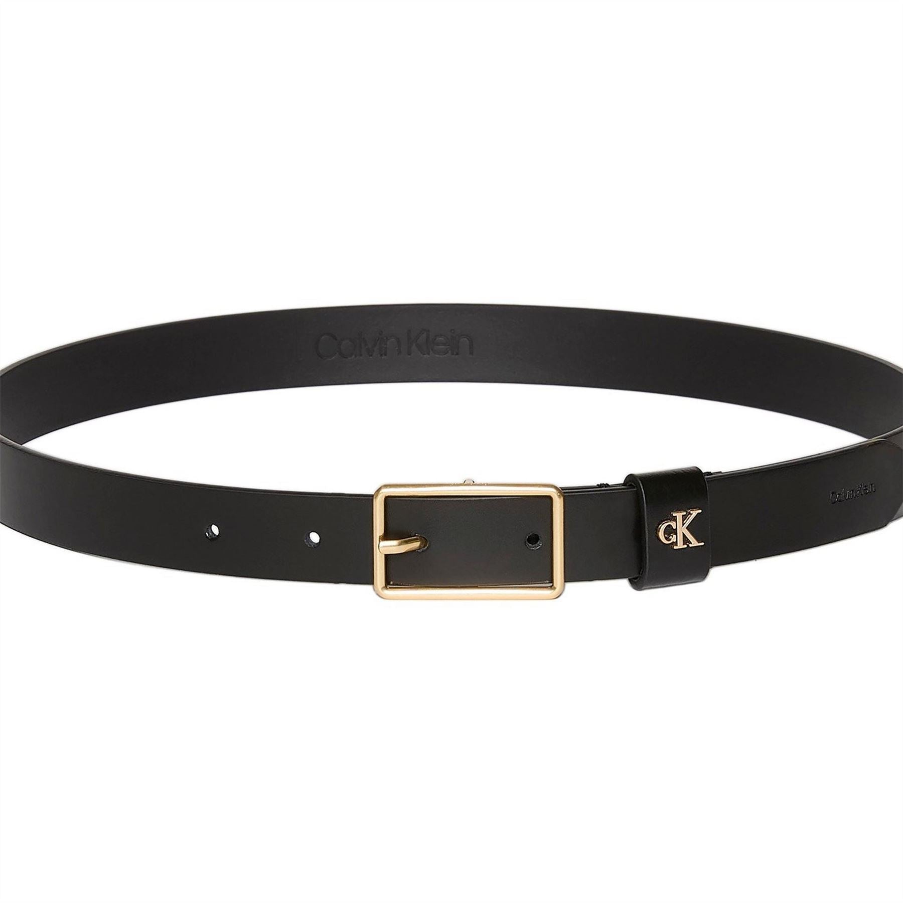 Calvin Klein Square Buckle Faux Leather Belt