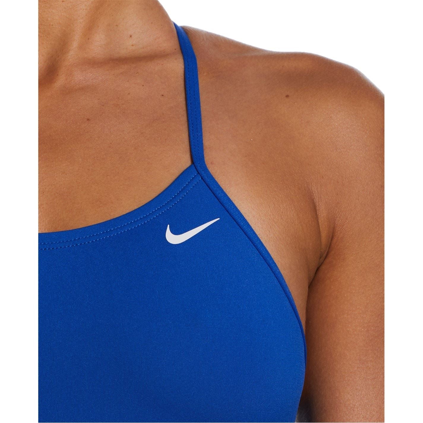 Nike Swim Hydrastrong Lace Up Tie Back One Piece Swimsuit