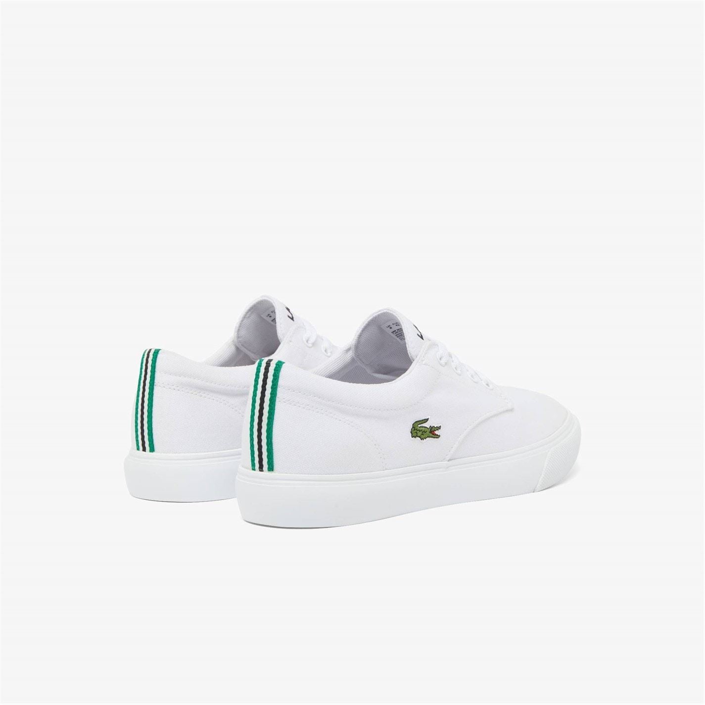 Lacoste Canvas Low Top Crocodile Print Trainers