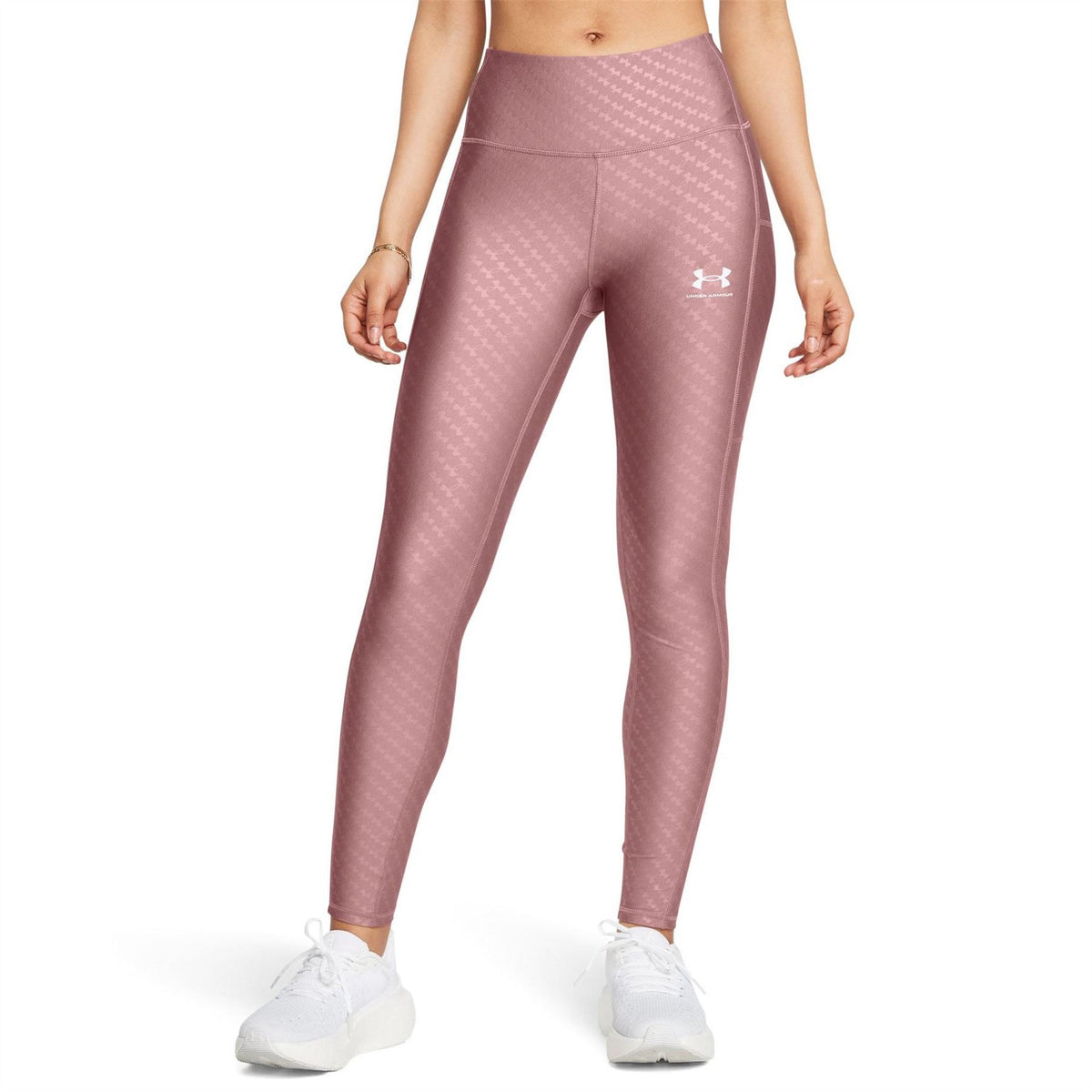 Under Armour Emboss Heatgear Compression Fit High Waisted Leggings