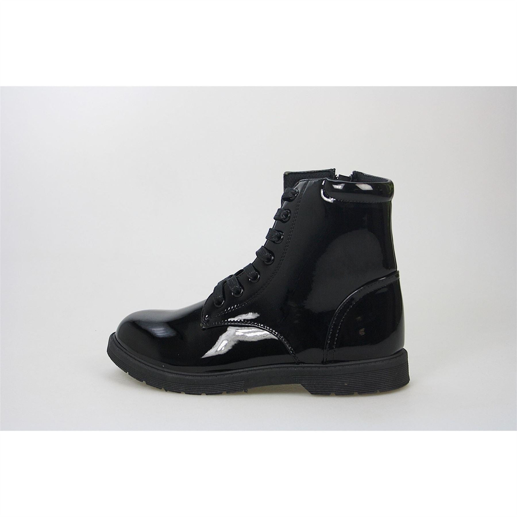 Buckle My Shoe Lace Up Ankle Boots with Side Zipper