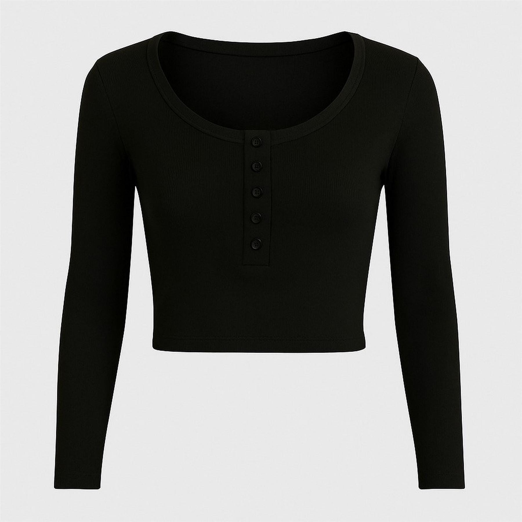 I Saw It First Button Long Sleeve Top
