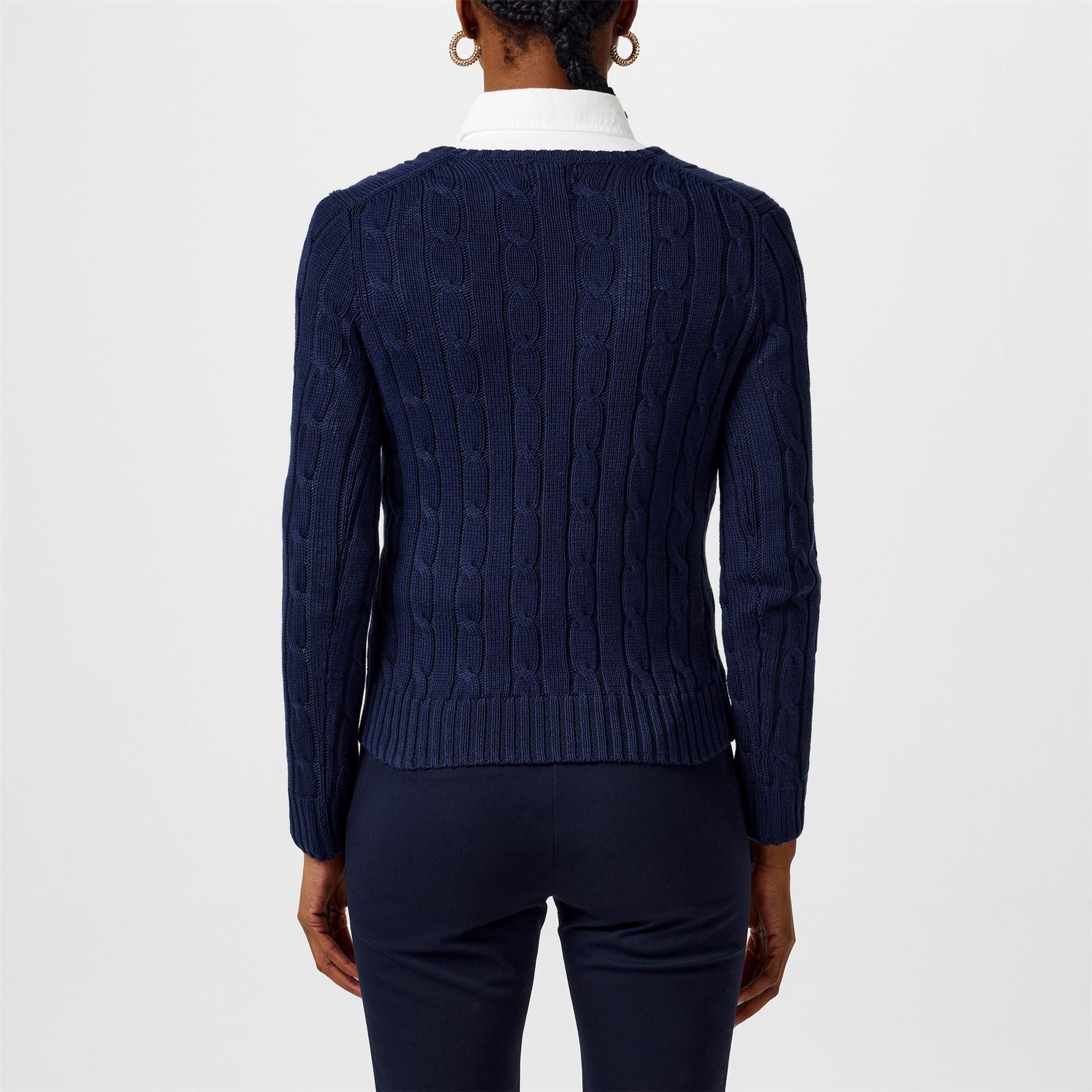 Polo Ralph Lauren Cable Knit V Neck Jumper