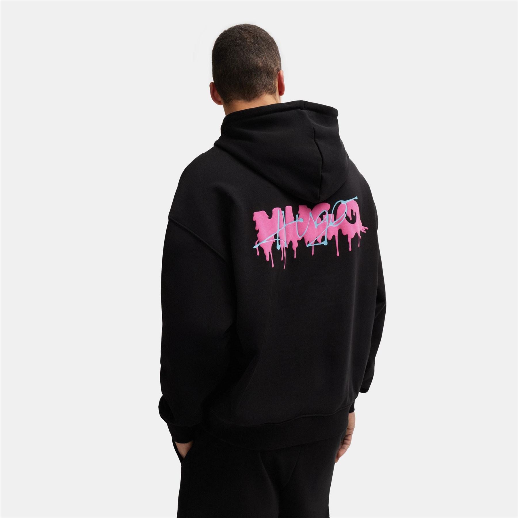 Hugo Hooded Relaxed Fit Long Sleeve Sweatshirt