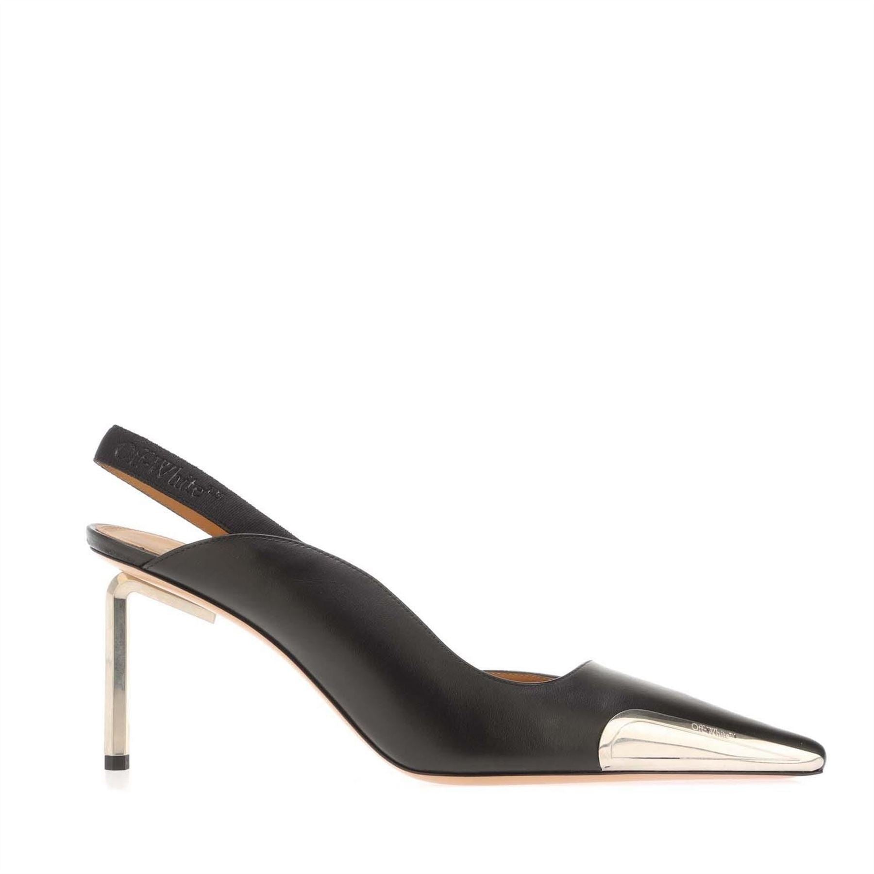 Off White Allen Frame Slingback Pumps