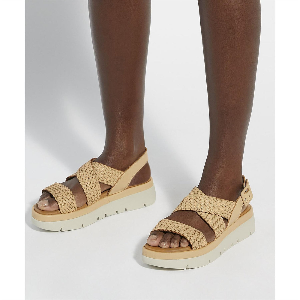 Dune London Lorro Open Toe Leather Flat Sandals