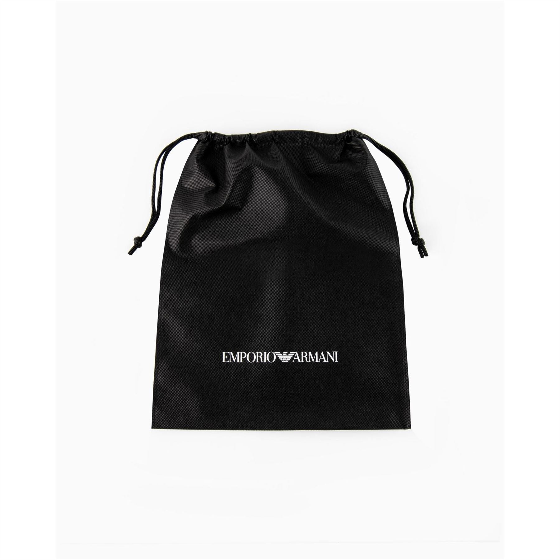 Emporio Armani Logo Print Open Toe Flat Heel Slides