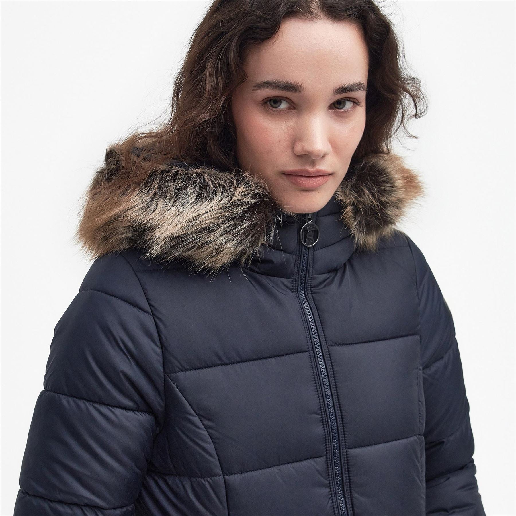 Barbour Rosoman Water Resistant Hooded Short Puffer Jacket