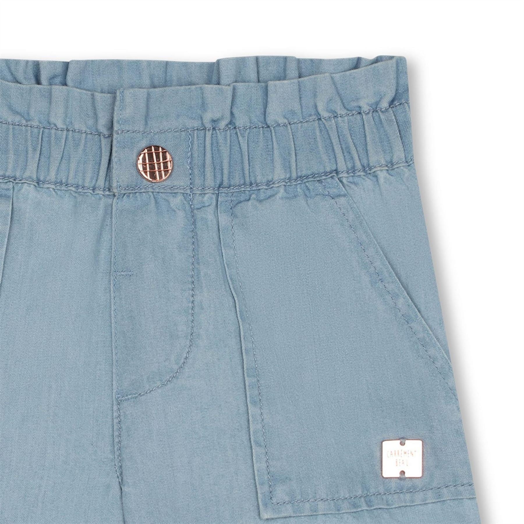 Carrement Beau Solid Bermuda Shorts with Elasticated Waistband