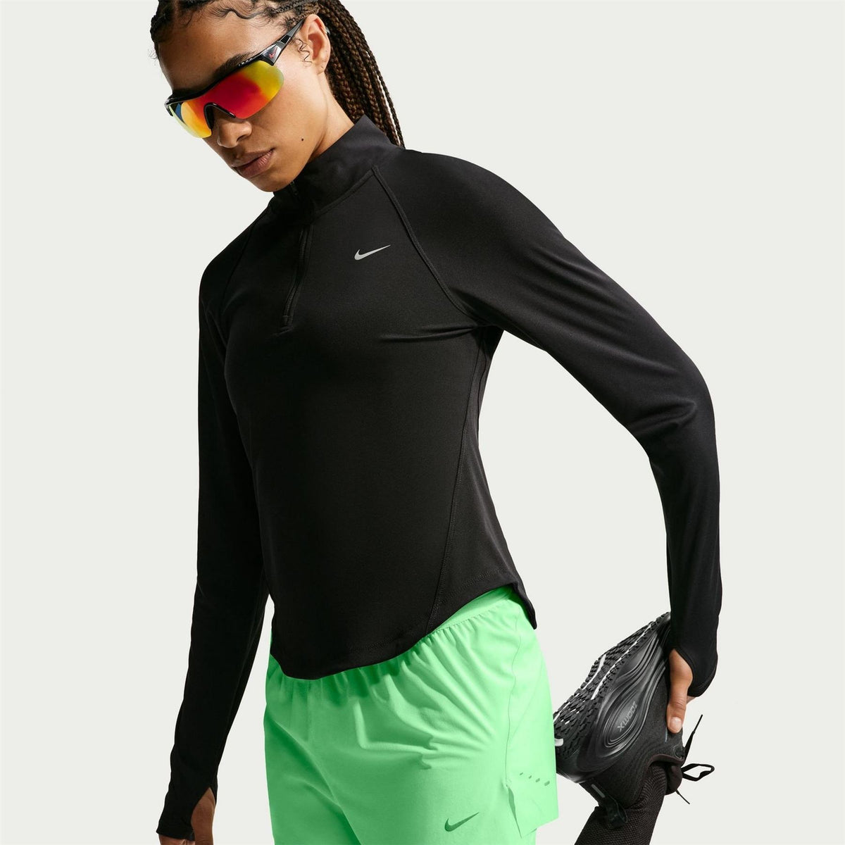 Nike Womens Dri Fit Swift Mid Rise 3 2 In 1 Shorts