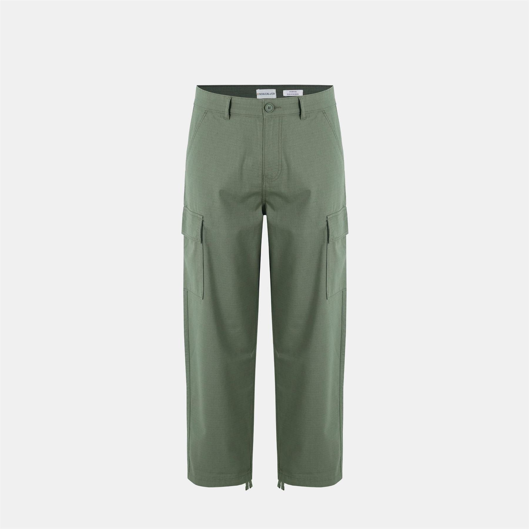 SoulCal Rip Solid Patterned Straight Cargo Trousers