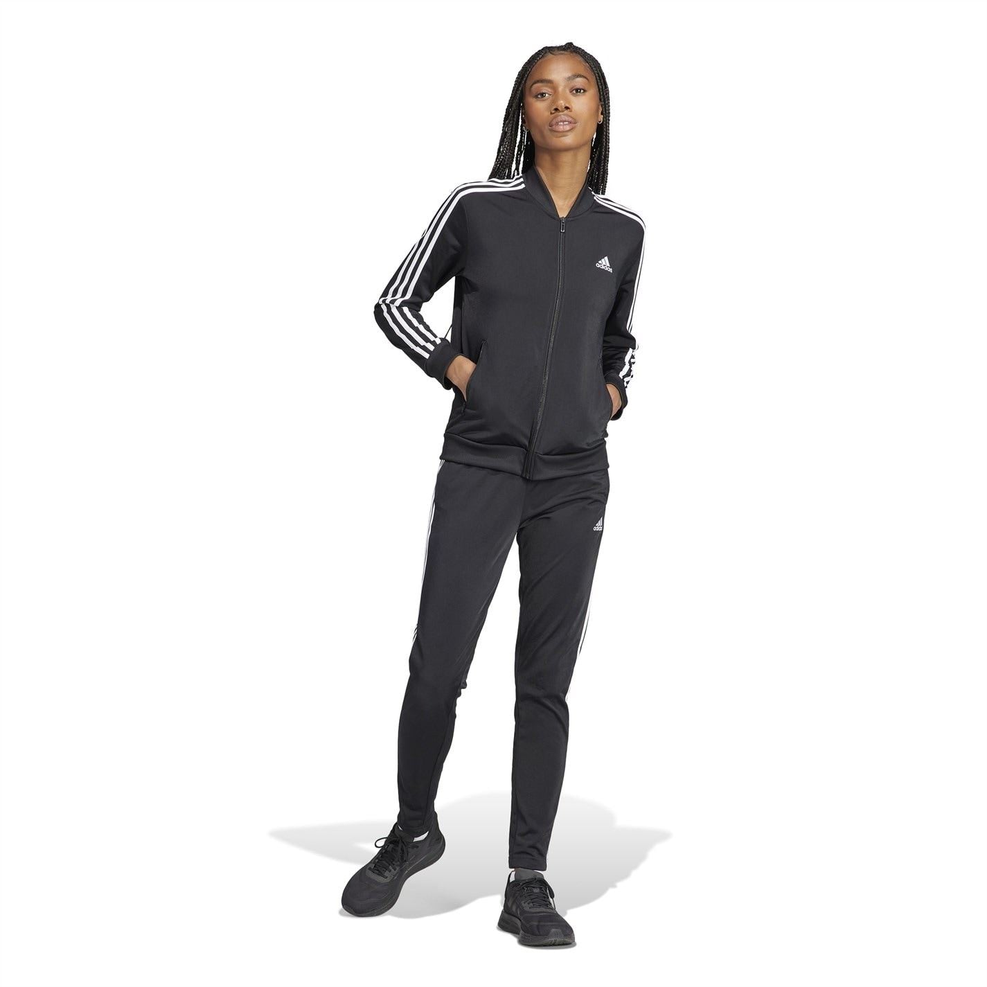 adidas Womens Back 2 Basics 3 Stripes Tracksuit