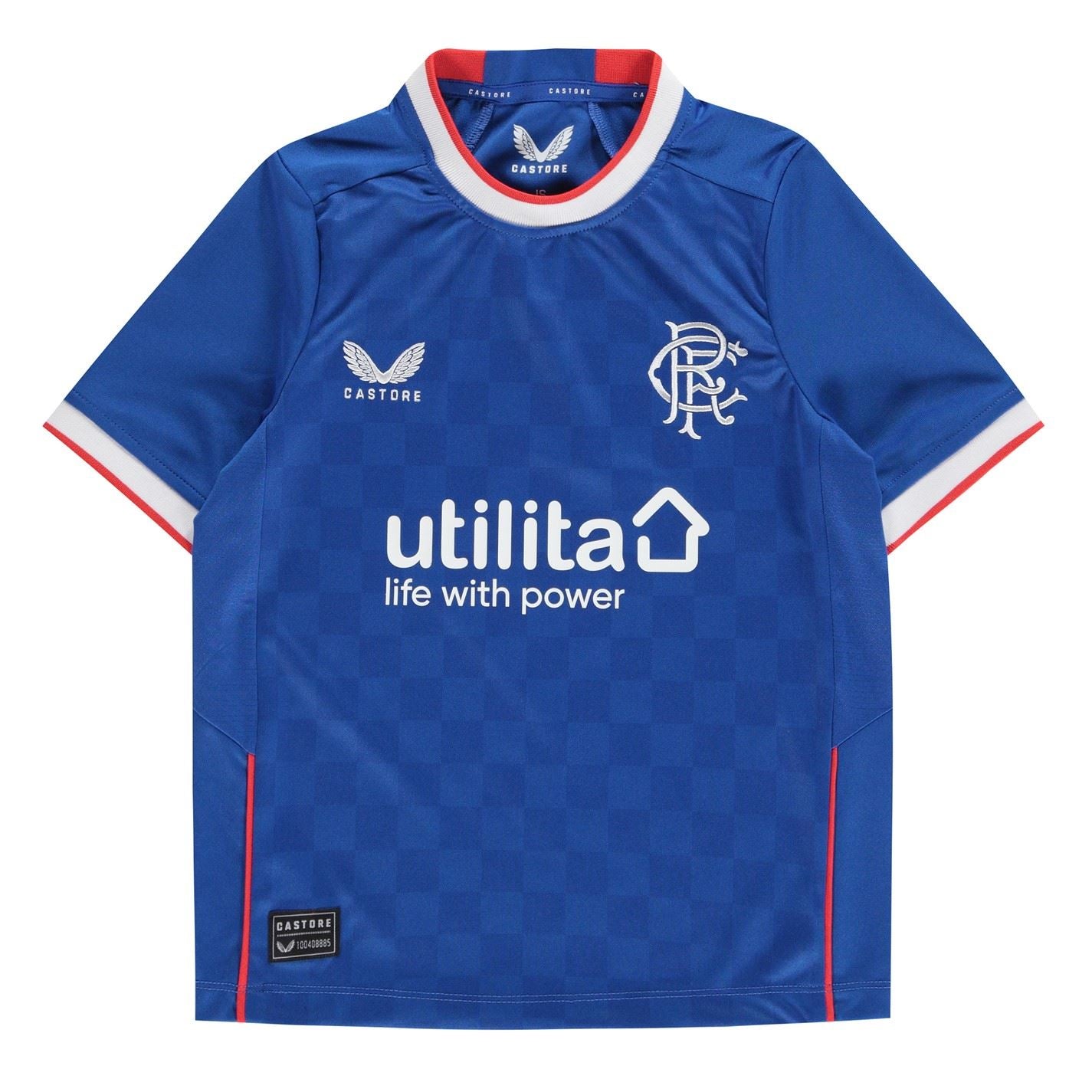 Castore Rangers Fc Home Shirt 2022 2023 Junior Boys