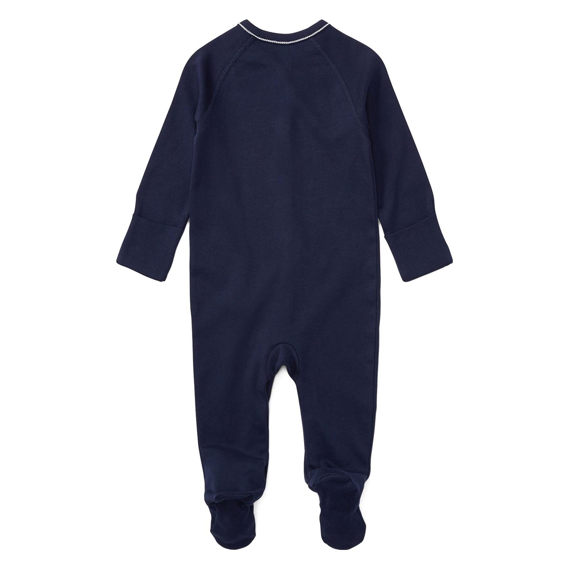 Polo Ralph Lauren Floral Trim Cotton Sleepsuit