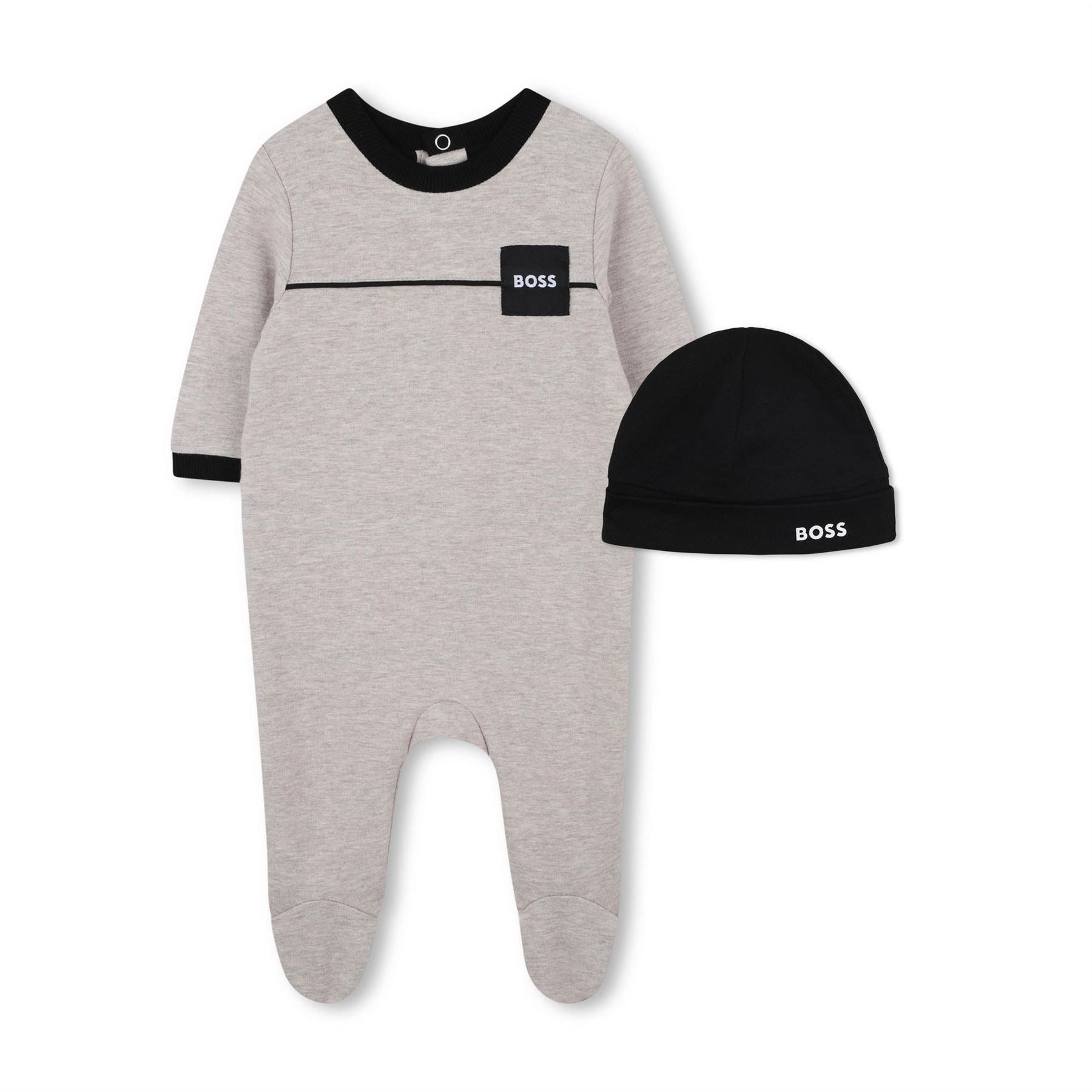Boss Baby Crew Neck Long Sleeve Solid Patterned Jumpsuit