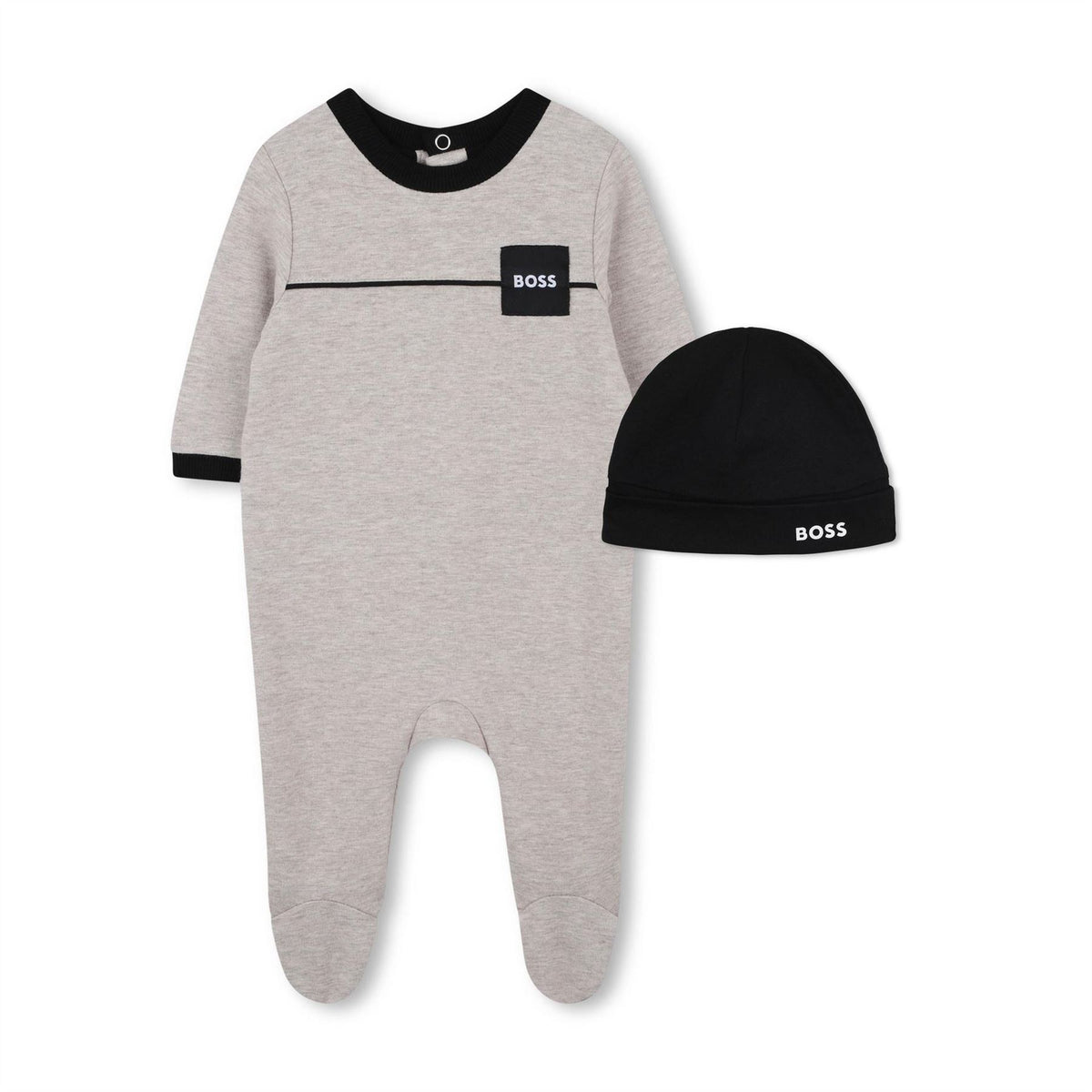 Boss Baby Crew Neck Long Sleeve Solid Patterned Jumpsuit