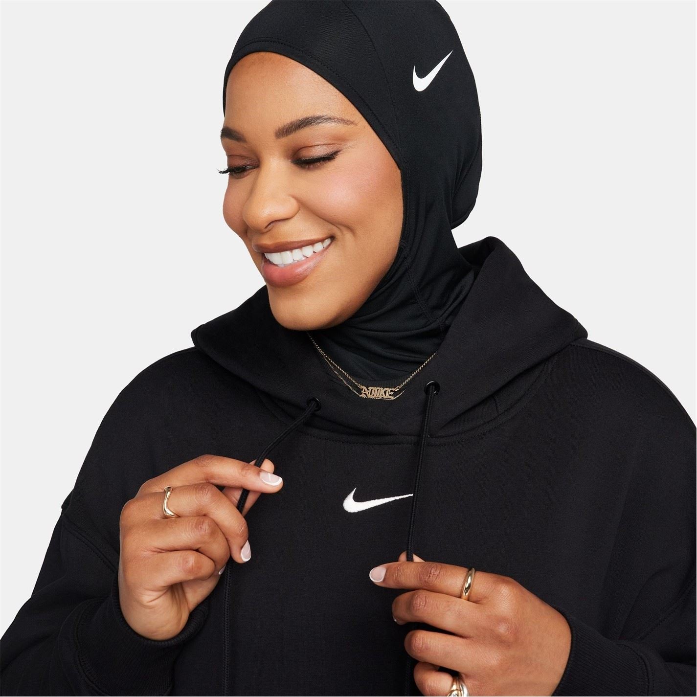 Nike Phoenix Fleece Oversize Fit Drop Shoulder Long Sleeve Hooded Neck Sweatshirt