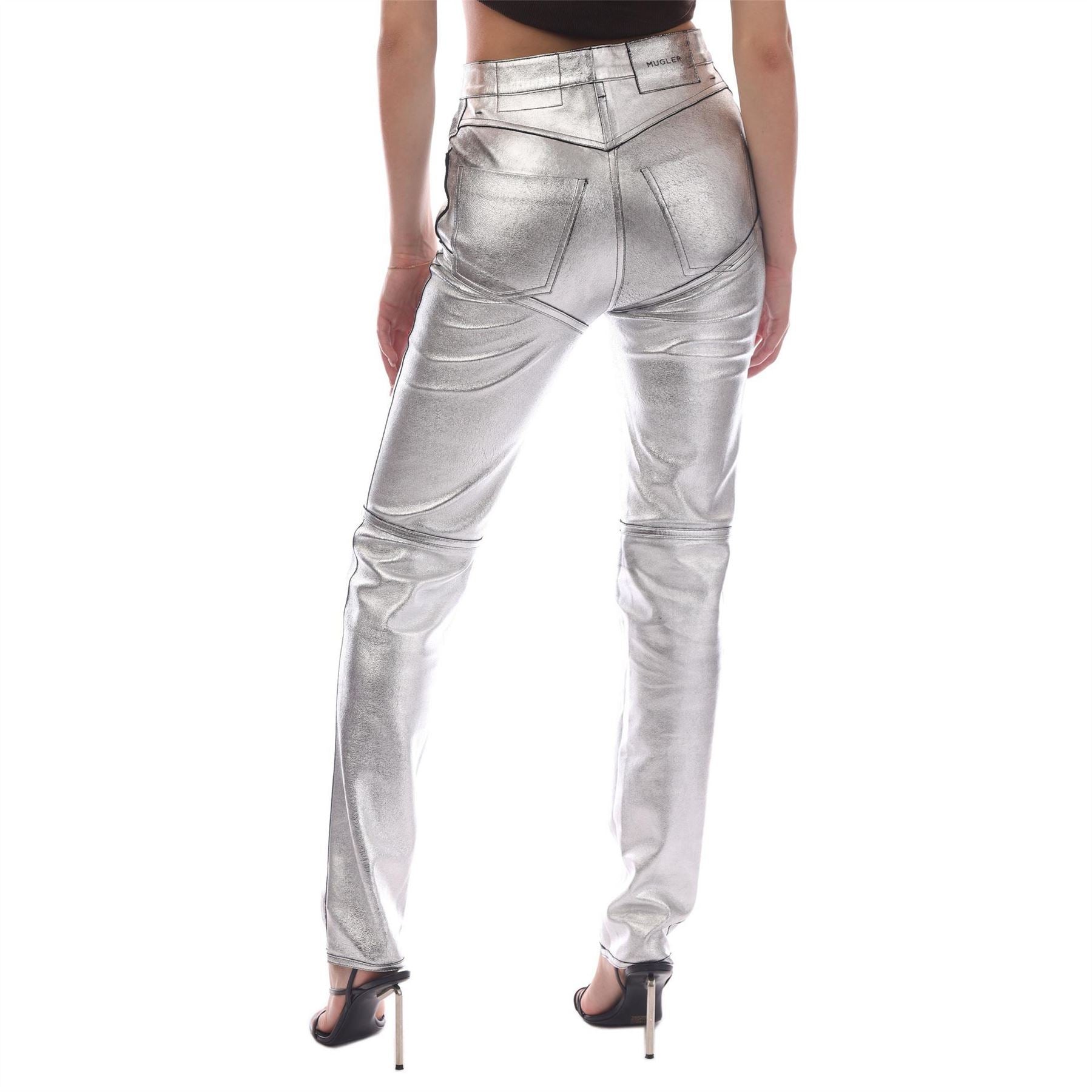 Mugler Leather Pu Leather Trousers