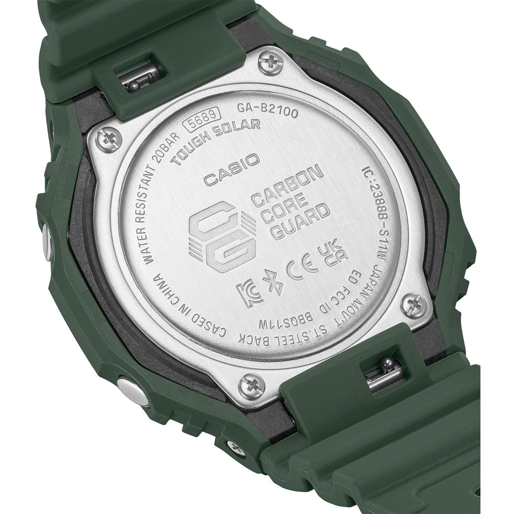 G Shock Ga B2100 Bluetooth Solar Resistant Green Digital Watch