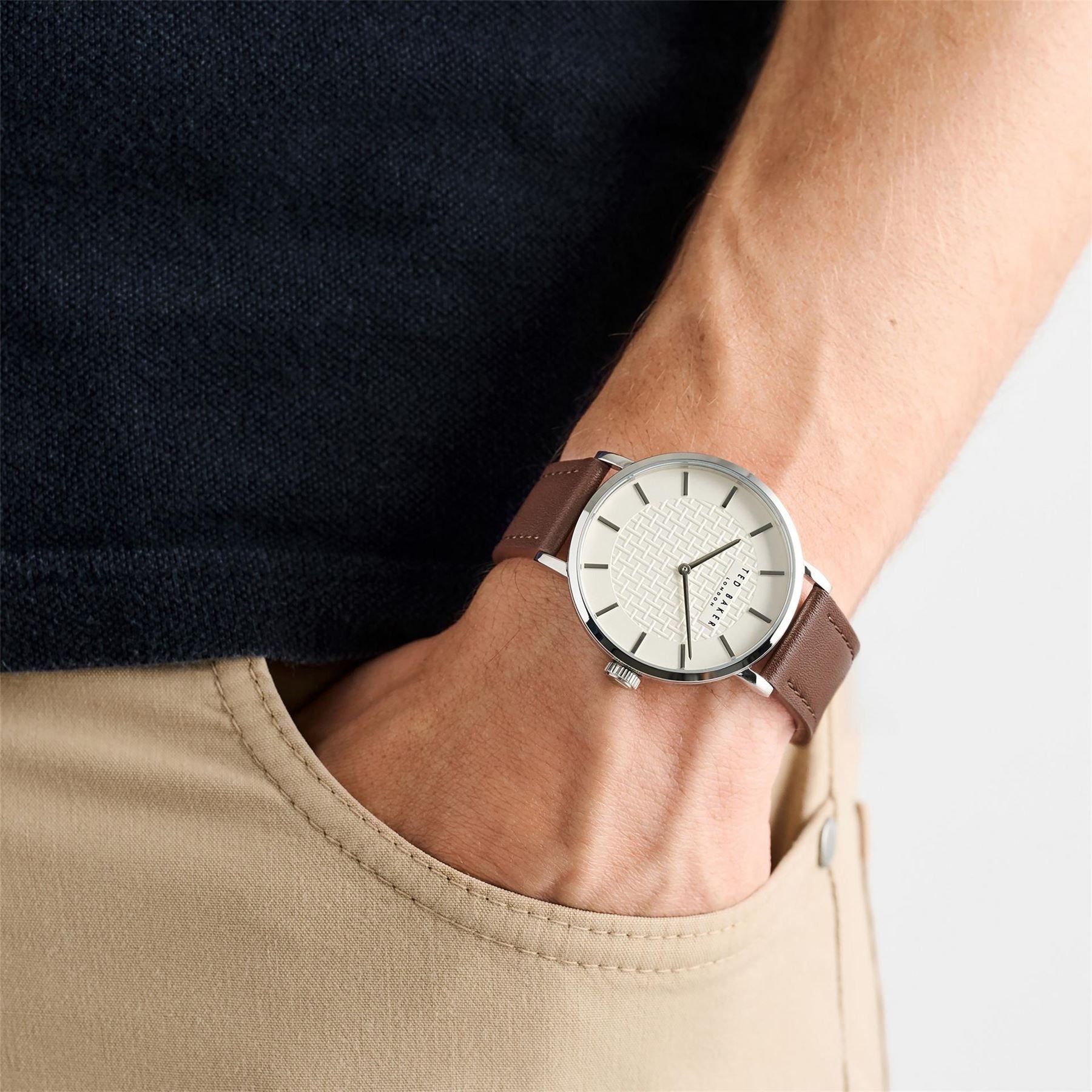 Ted Baker Staciie Leather Single Wrap Dress Analogue Watch