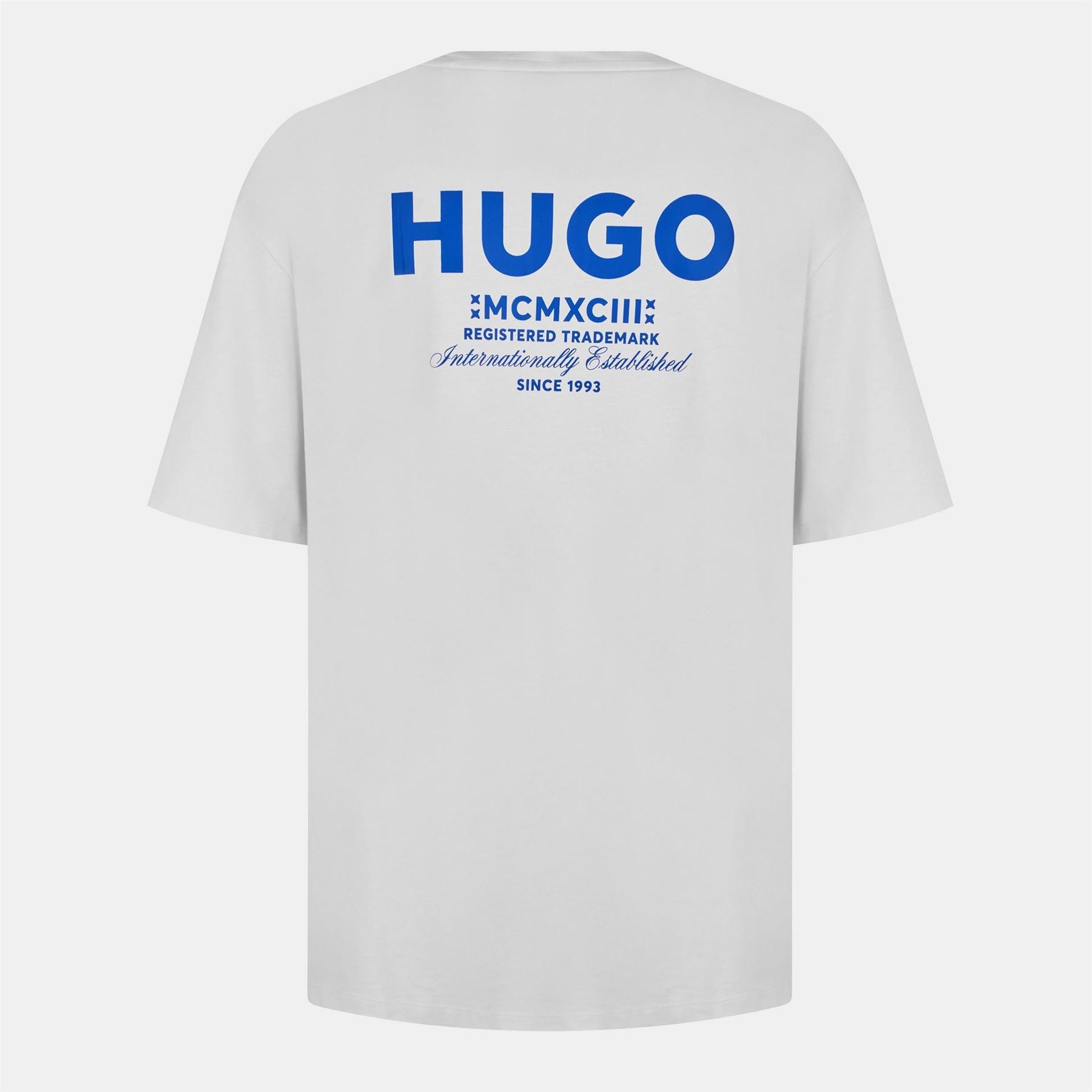 Hugo HUGO Printed Logo Back T Shirt with MCMXCIII text   Regular Fit