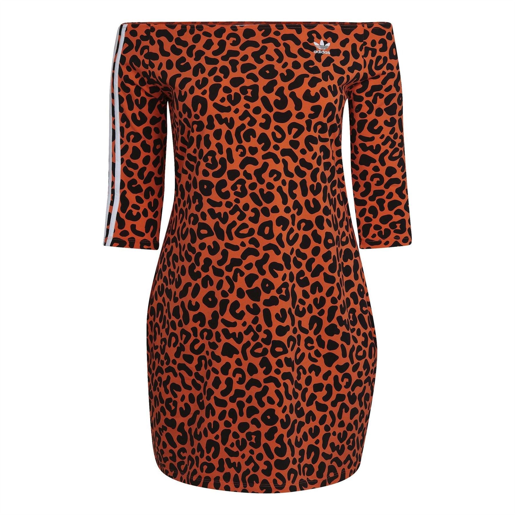 adidas Originals Off The Shoulder Mini Bodycon Dress