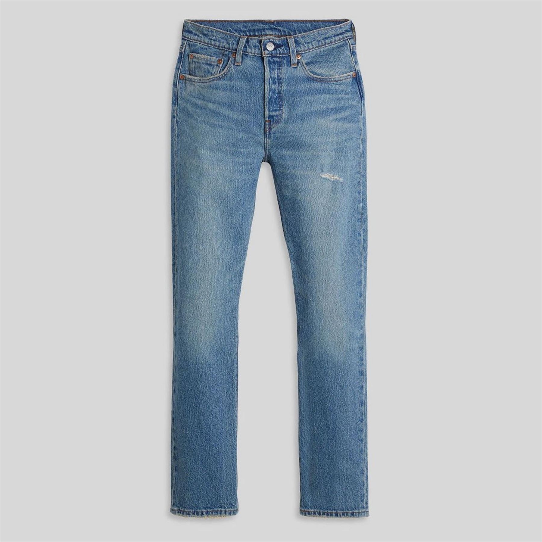 Levis 501 Straight Leg Five Pocket Jeans
