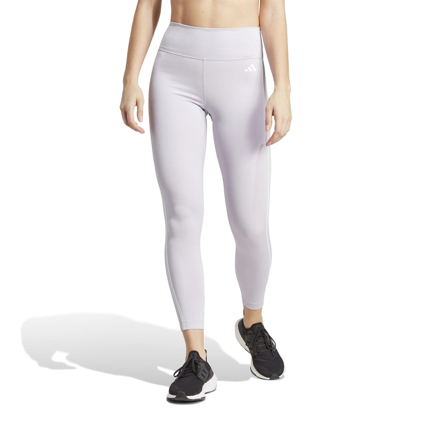 adidas Train Essentials Striped High Waisted Jersey Leggings