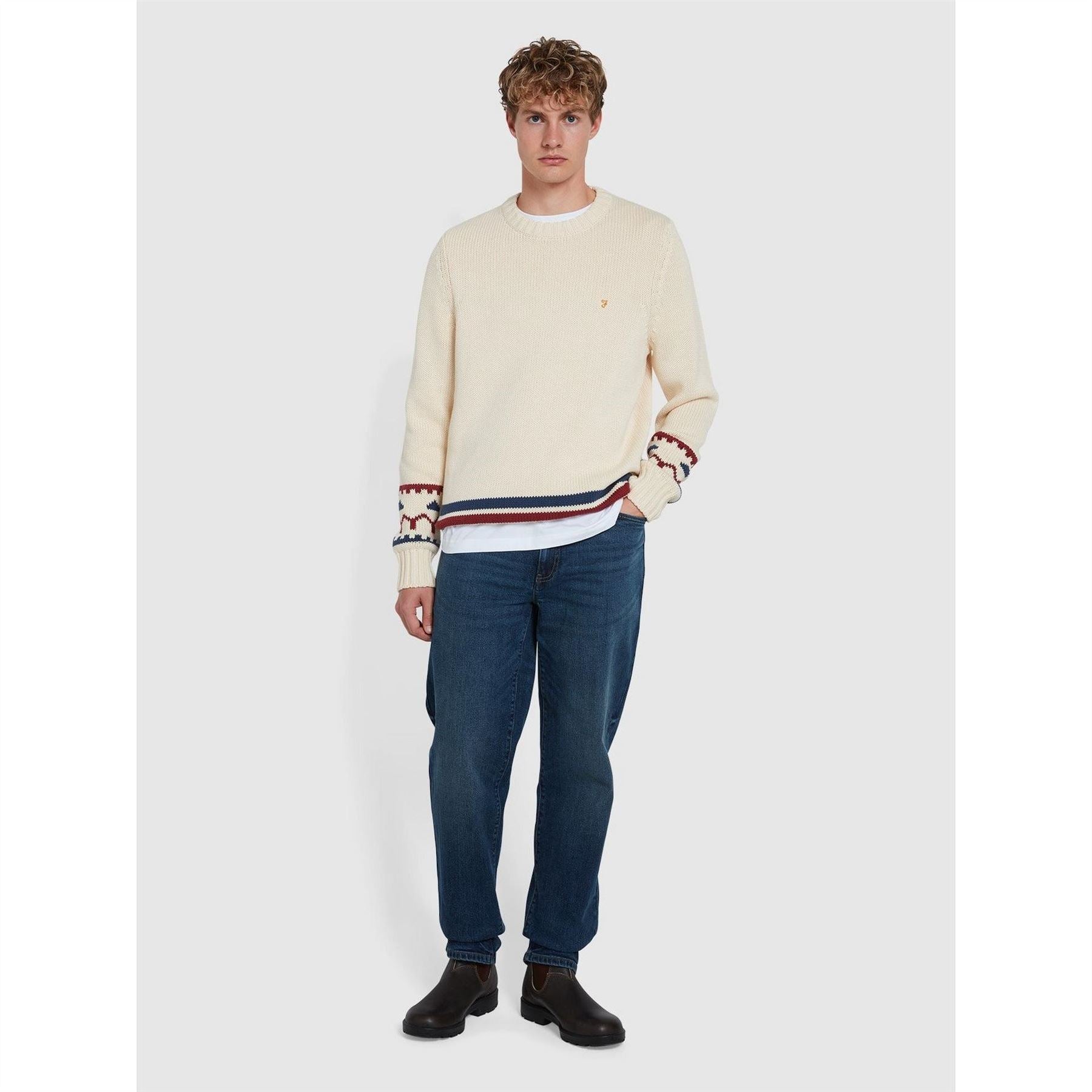 Farah Alverstone Regular Fit Long Sleeve Sweater