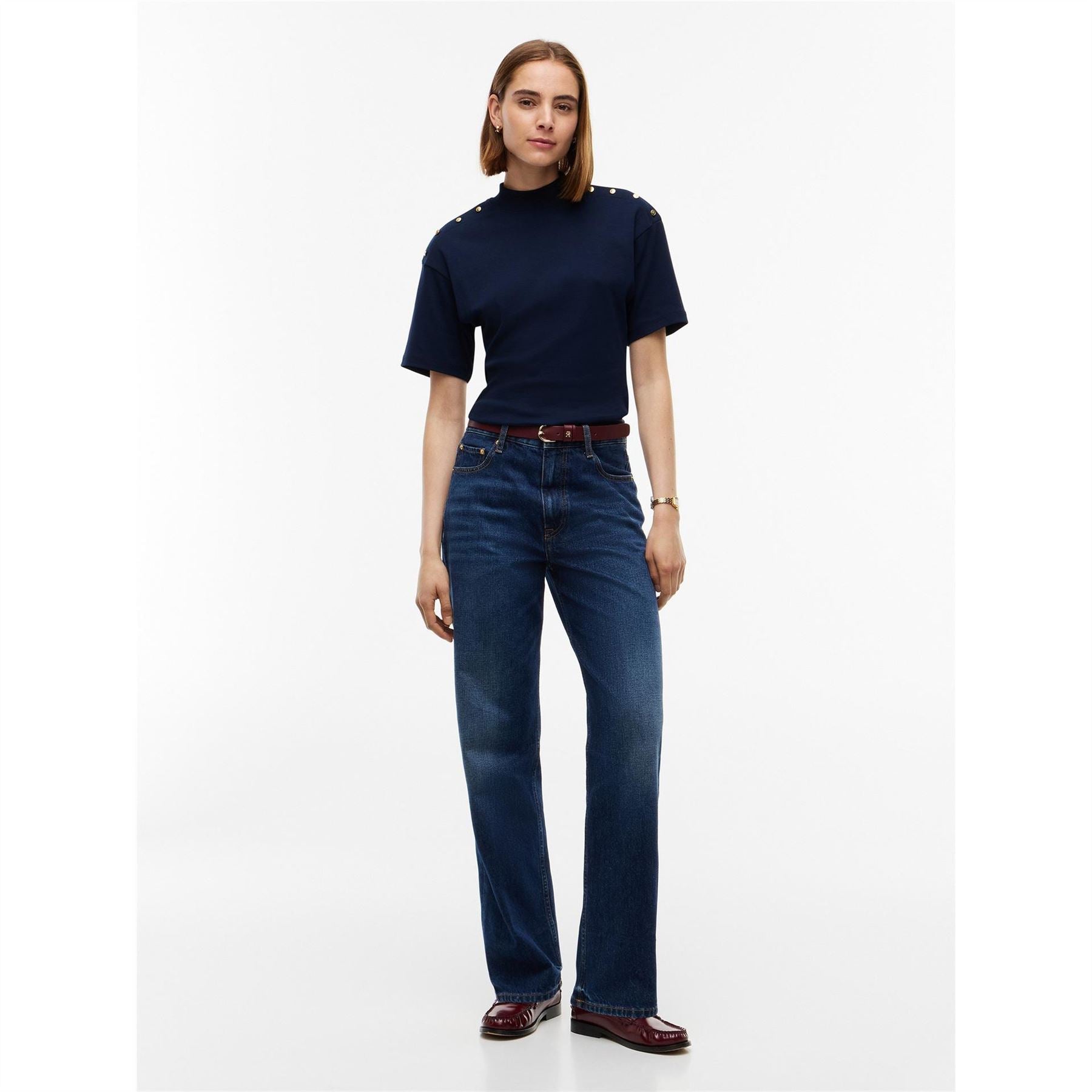 Tommy Hilfiger Gld Btn Hn Tee Ld64