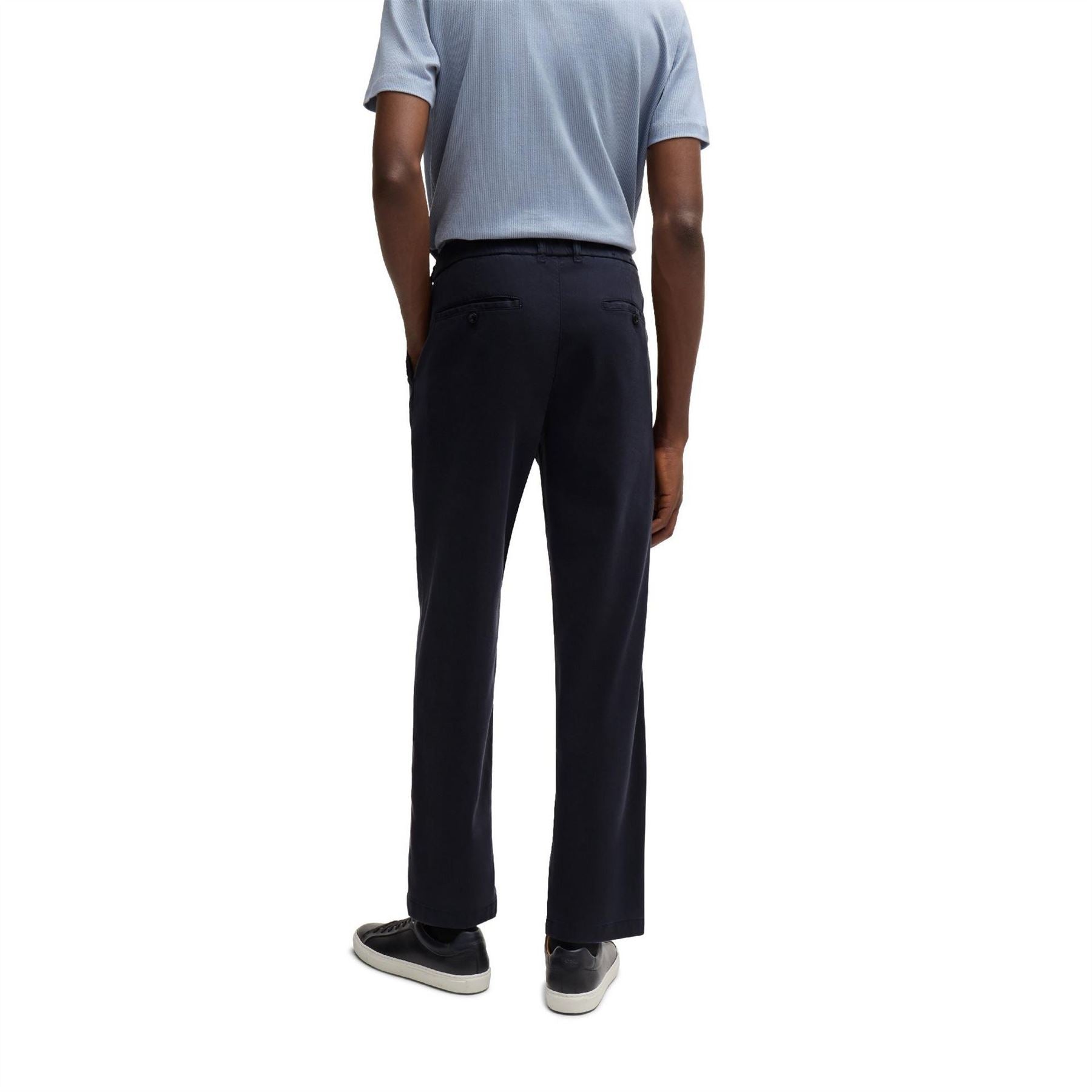 Boss Solid Patterned Straight Fit Chinos