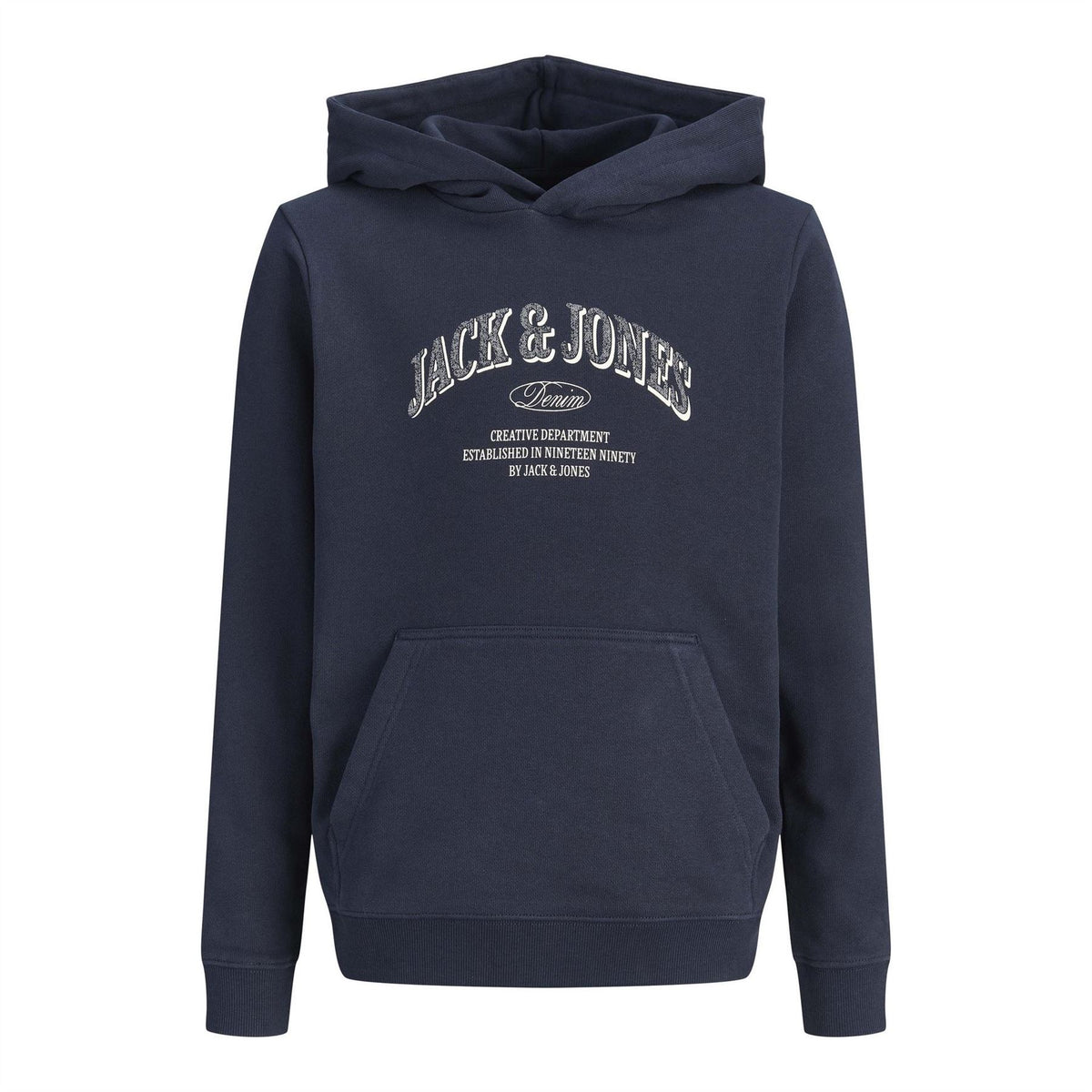 Jack and Jones Denver Wordmark Kangaroo Pocket Hoodie