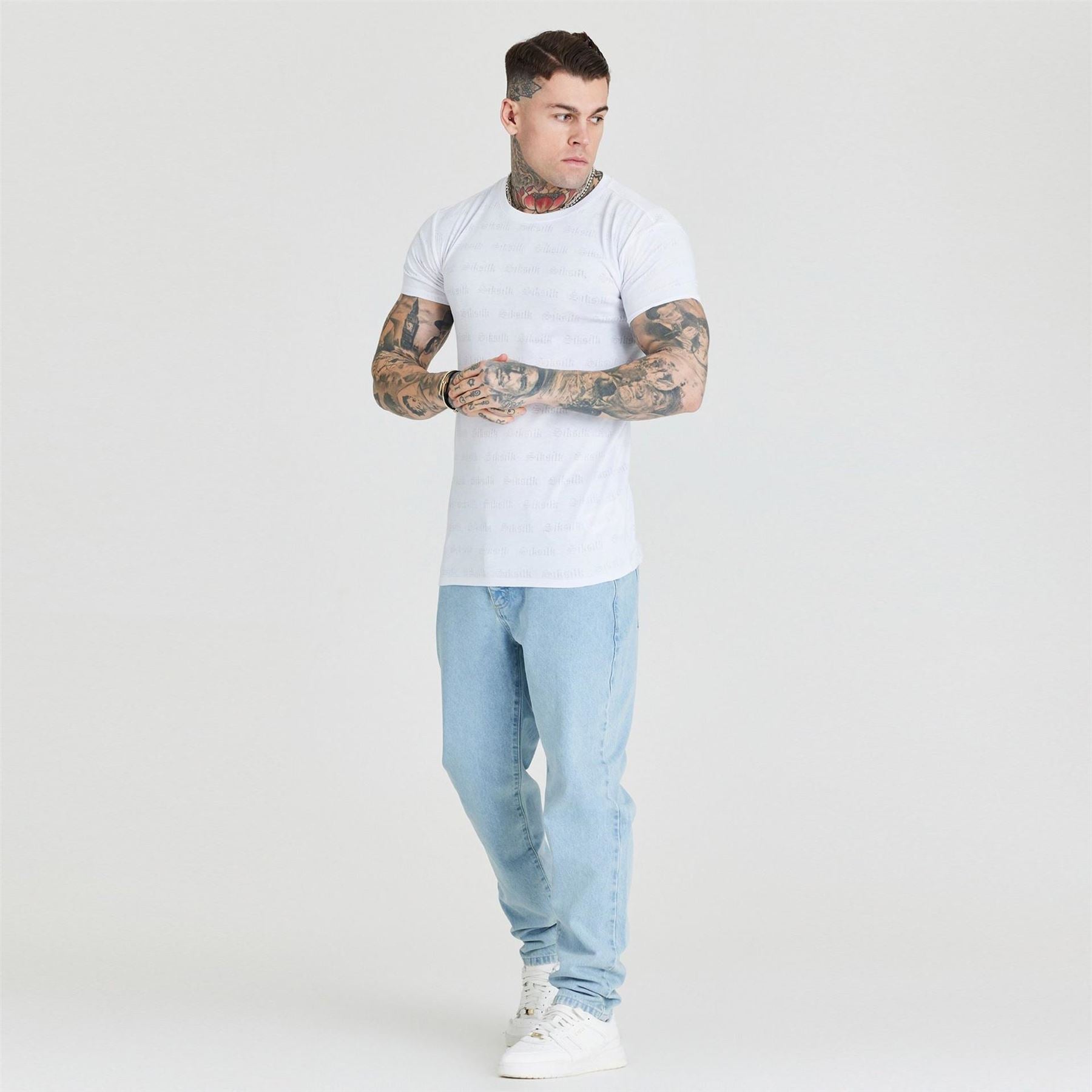 SikSilk Crew Neck Regular Fit T-Shirt