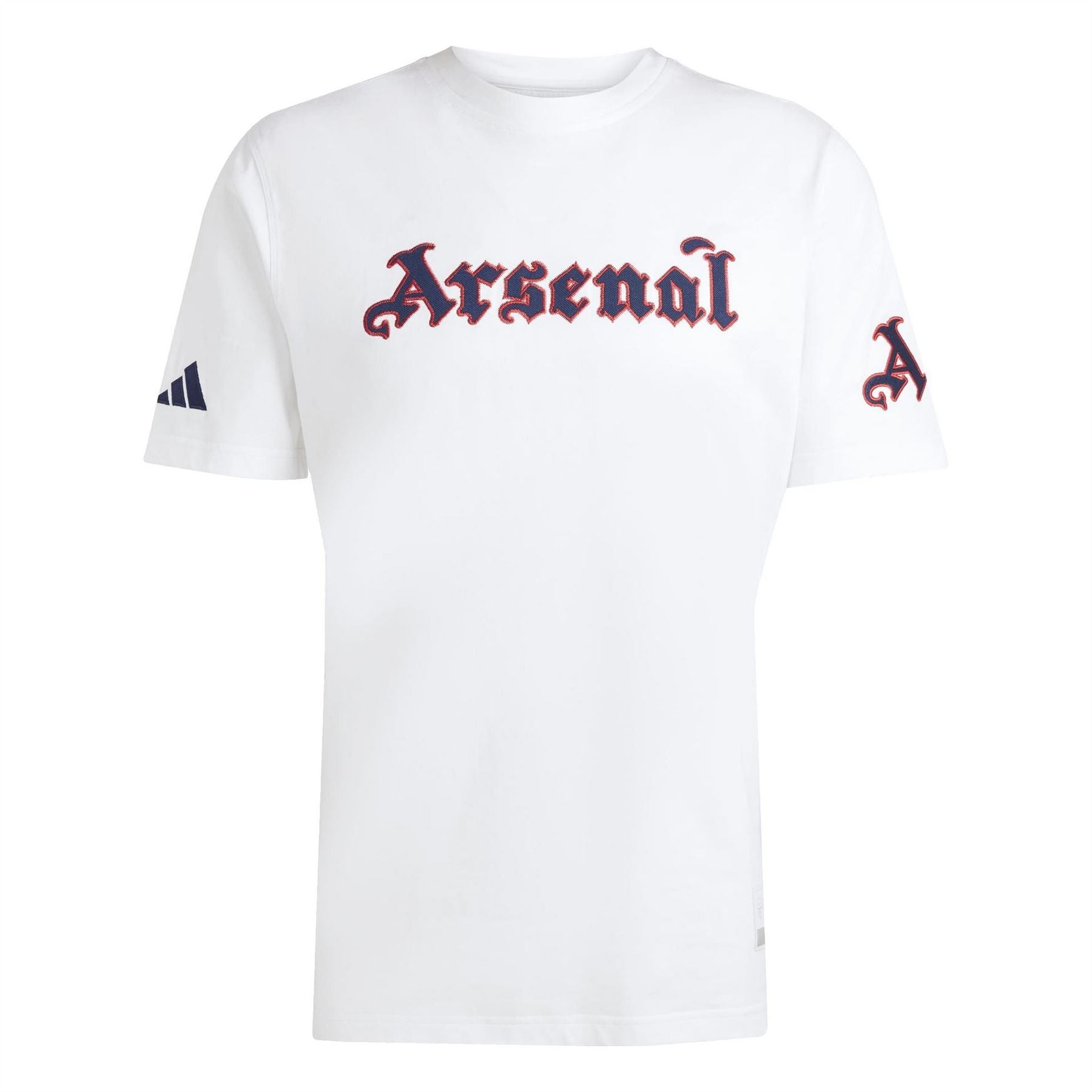 adidas Arsenal Logo Print Crew Neck Short Sleeve T-Shirt